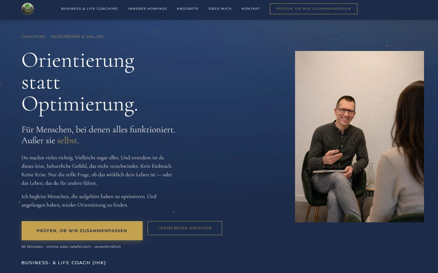 Webseite von Tobias Falkenroth — Business- und Life-Coaching